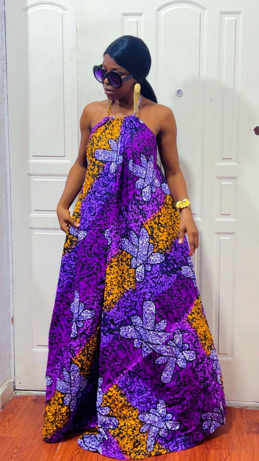 Royal Nkili backless Maxi Dress
