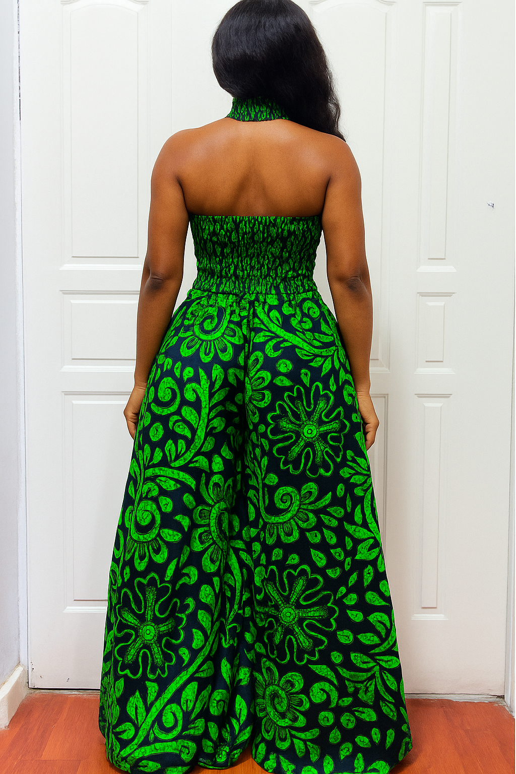 Ama wide leg pants green set