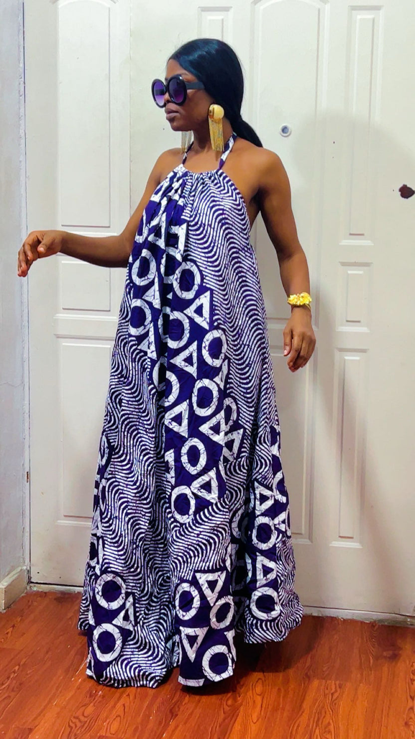Royal II Nkili backless Maxi Dress