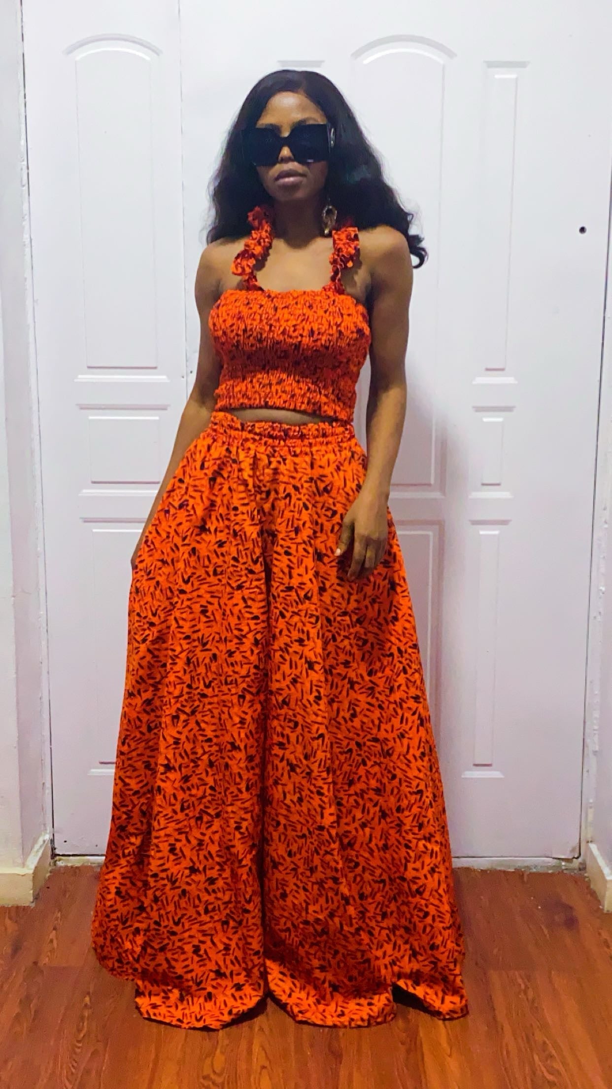 Ama wide leg pants set