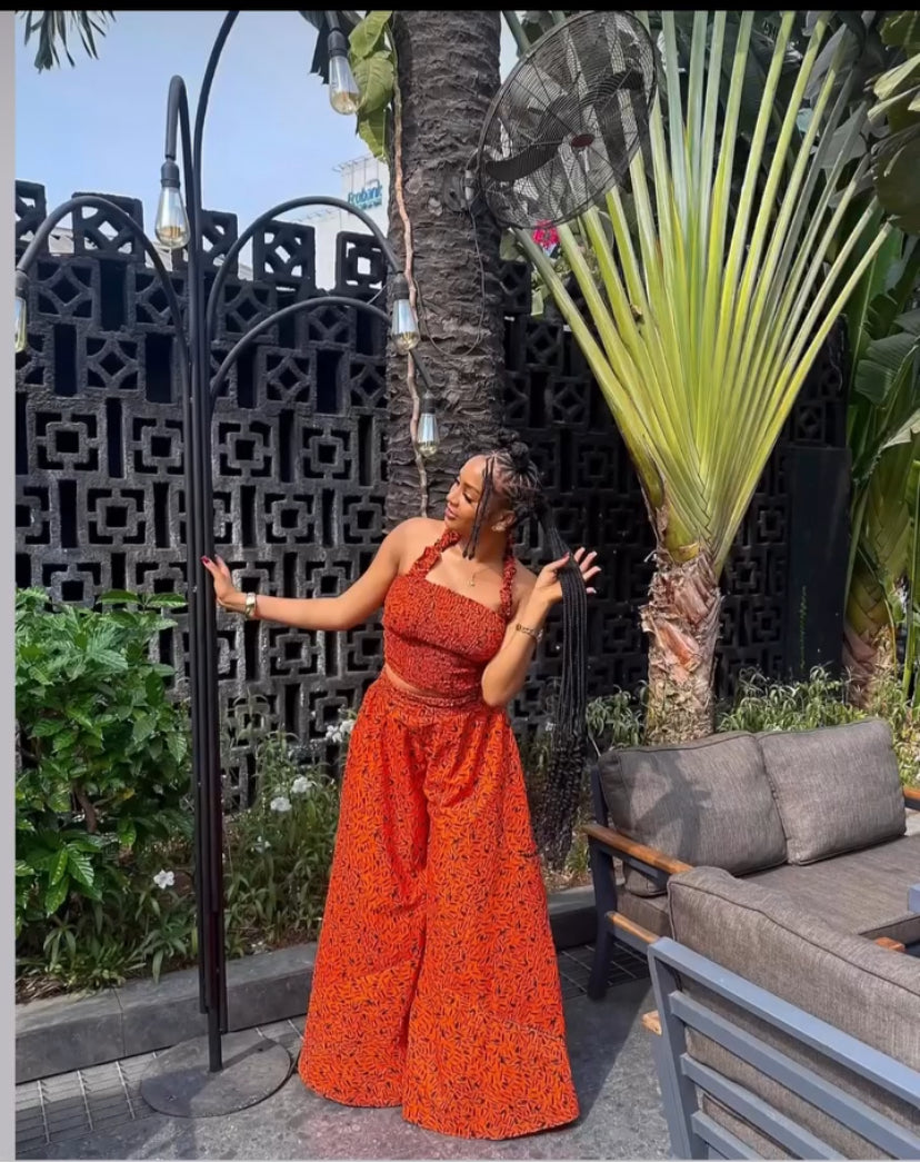 Ama wide leg pants set