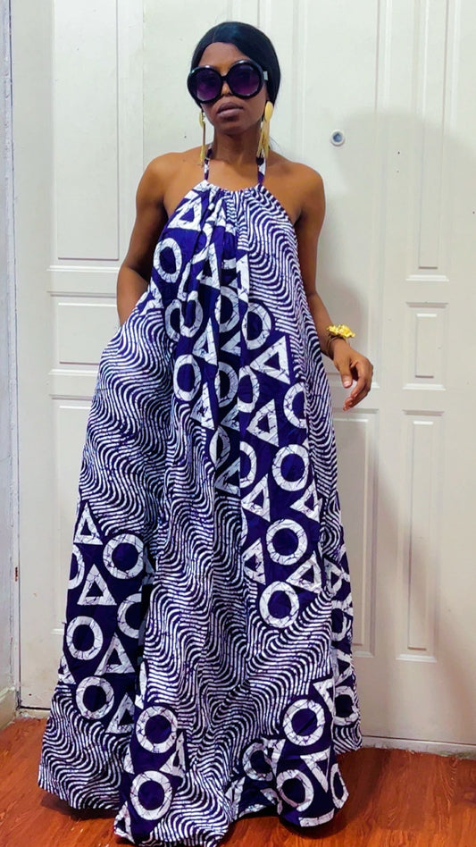 Royal II Nkili backless Maxi Dress