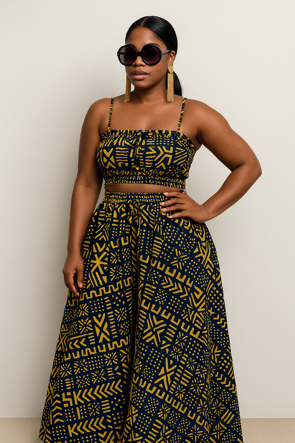 Aztec wide leg pants set