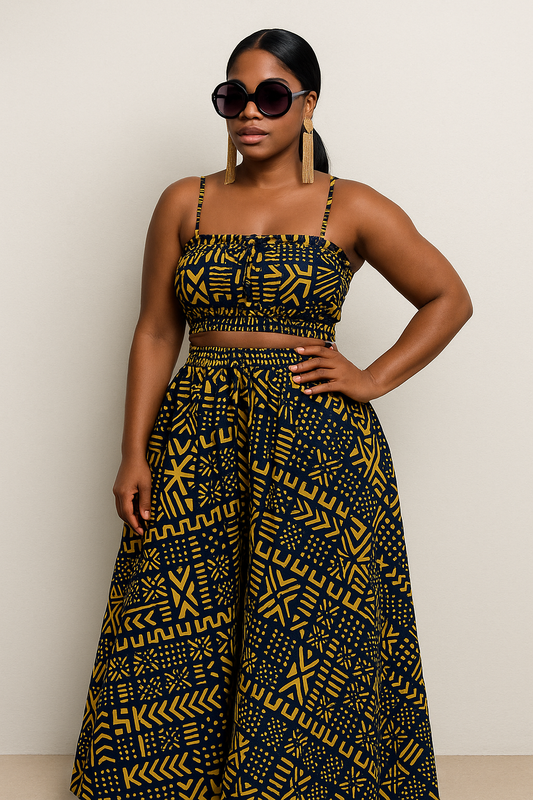 Aztec wide leg pants set