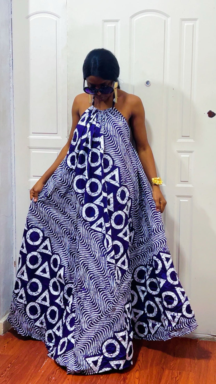 Royal II Nkili backless Maxi Dress