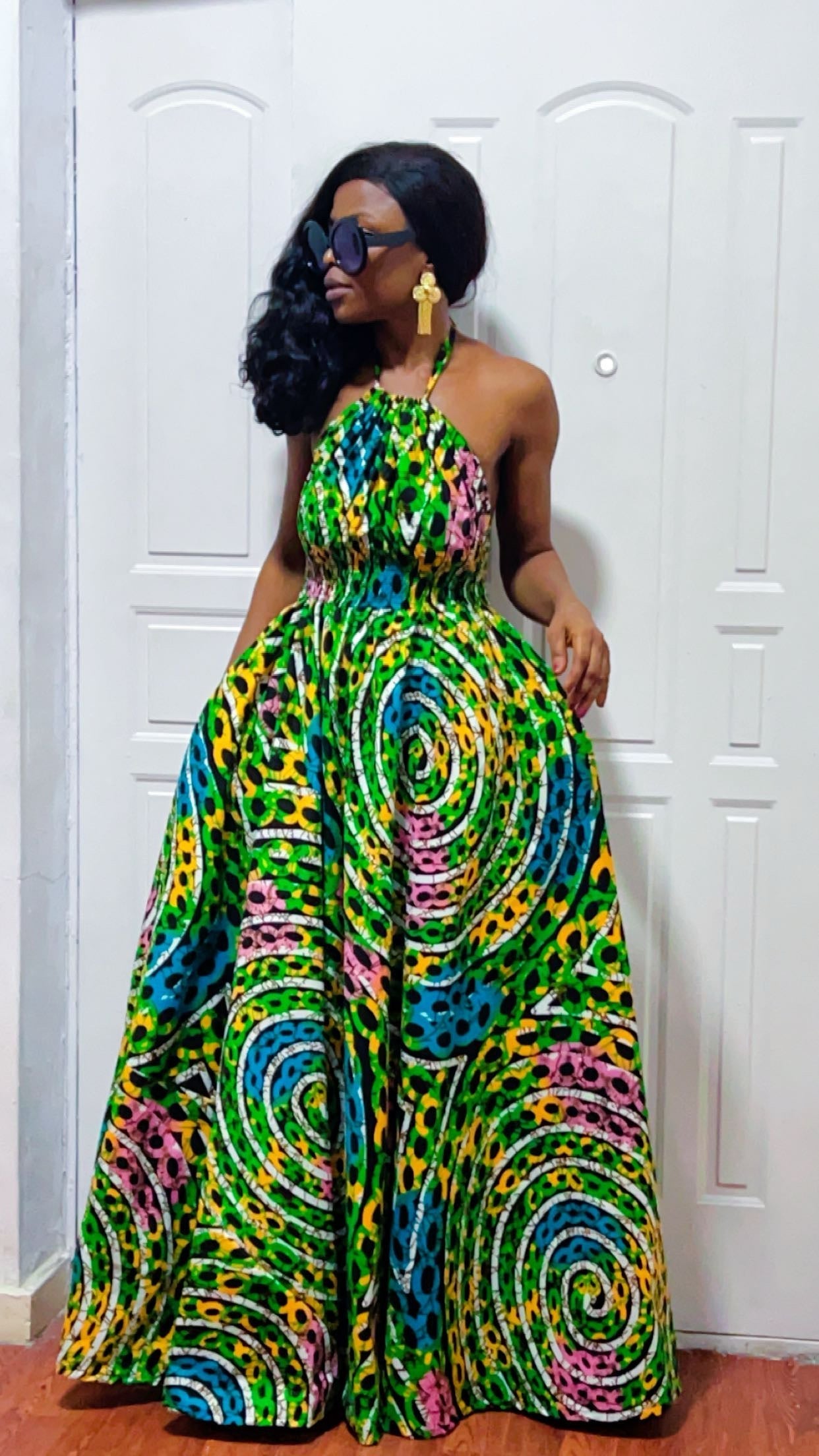 African Print multicolor Ada Maxi Dress