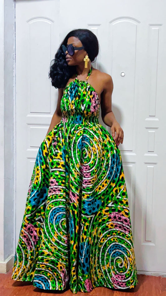 African Print multicolor Ada Maxi Dress